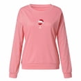 thumbnail image 3 of Sudadera Gibobby Divertidas sin capucha cuello redondo Estampado pequeño Rosa L Para Mujer, 3 of 4