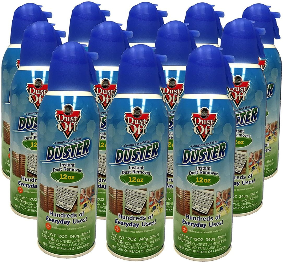 New 12 Pack Dust Off Compressed Gas Duster 12 oz