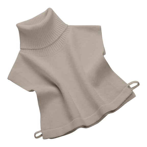 BODOAO Women Knit Turtleneck Dickey Collar Sleeveless Mock Neck False Collar Detachable Warm Neck Warmer Sweater Collar for Layering Top Fake Collar Bib for Women Detachable Neck Warmer One Size