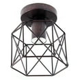 thumbnail image 4 of KWANSHOP Vintage 1-Light Semi Flush Industrial Ceiling Light Black Rusty Retro Style Chandelier, 4 of 7
