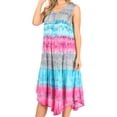 thumbnail image 3 of Sakkas Desert Sun Caftan Dress / Cover Up - Grey / Turquoise - One Size, 3 of 5