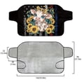 thumbnail image 5 of FORUDESIGNS Cow Sunflower Print Car Windshield Snow Cover Retro American Flag Design Car Windshield Cover for Ice and Snow Auto Waterproof Frost Removal Wiper Protector for Truck SUV, 5 of 6