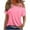 Pink, variant on Fall gakvbuo Cold Shoulder Shirts Womens Summer Tops Short Sleeve One Sided Button Ruched Blouse T-Shirt Casual One Shoulder Tops Vacation Off The Shoulder Tunic Tee Top