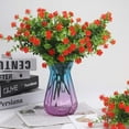 thumbnail image 3 of Morttic 6 Pcs Artificial Flowers, Outdoor UV Resistant Fake Plants Faux Greenery Shrubs Plastic Flowers for Indoor Outside Home Garden Wedding Office Decor(Orange Red), 3 of 7