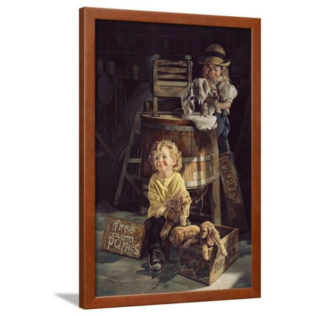 - Free Clean Puppies Framed Print Wall Art By Bob Byerley
