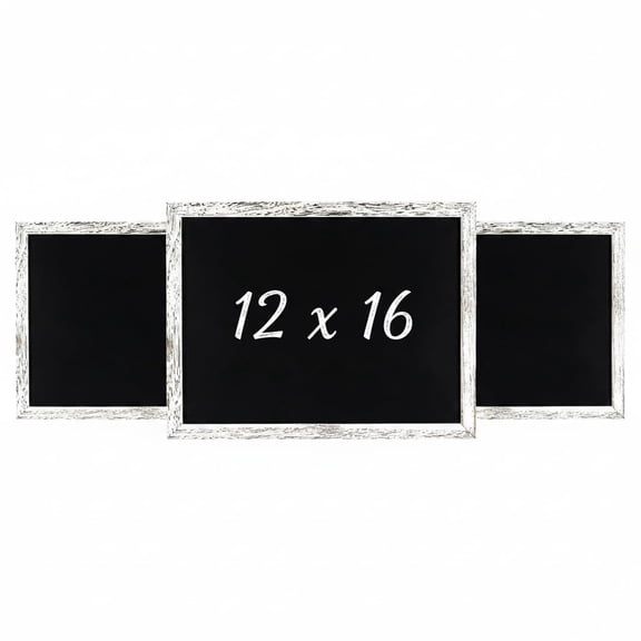 Pizarra Reatong 38 x 41 cm Pack de 3 con marco blanco