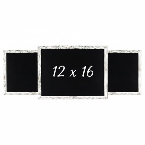 Pizarra Reatong 38 x 41 cm Pack de 3 con marco blanco