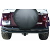 Rampage by RealTruck Rear Double Tube Bumper for Jeep Wrangler/CJ | Reciever Hitch, Steel, Black | 7648 | Compatible with 1976 - 2006 Jeep CJ, Wrangler YJ & TJ