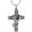 Purple, variant on Religious Cross Cremation Jewelry Cross Urn Necklace for Ashes Crystal Memorial Urn Necklace Pendant Keepsake Religious Cross Ashes Jewelry