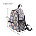 thumbnail image 3 of FORMRS School Backpack with Front Zippered Pocket 12" Student Travel Daypack, Purple Cartoon Duck Pattern, 3 of 6