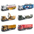 thumbnail image 3 of 1:50 Scale Heavy-Duty Alloy Excavator Transport Vehicle with Openable Doors, Sound & Light Effects, Warning Lights, and Trailer - Durable, Drop-Resistant Construction, Activated by Front Press, 35cm, 3 of 4