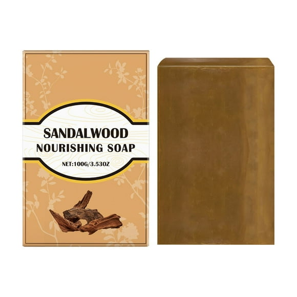 FSTDelivery Beauty & Personal Care! Sandalwood Nourishing Soap Cleansing Nourishing Sandalwood Oil Care Soap Delivers Fresh Scented Much Foam 100g, Birthday Christmas Gift for Women & Girlfriend