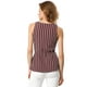 thumbnail image 5 of INSPIRE CHIC Top peplum envolvente con dobladillo asimétrico en la cintura con cuello en V sin mangas para mujerBorgo?a M, 5 of 6