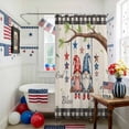thumbnail image 3 of Shower Curtain, 72" x 84", God Bless America Independence Day Dwarf Swinging on A Swing LinenWaterproof Bathroom Curtain Washable Shower Curtain Set with 12 Hooks, 3 of 9