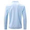 thumbnail image 3 of Blusa y camisa de manga larga con cuello vuelto para hombre, estilo informal de negocios, de moda, con media cremallera y manga larga con cuello vuelto para hombre., 3 of 5