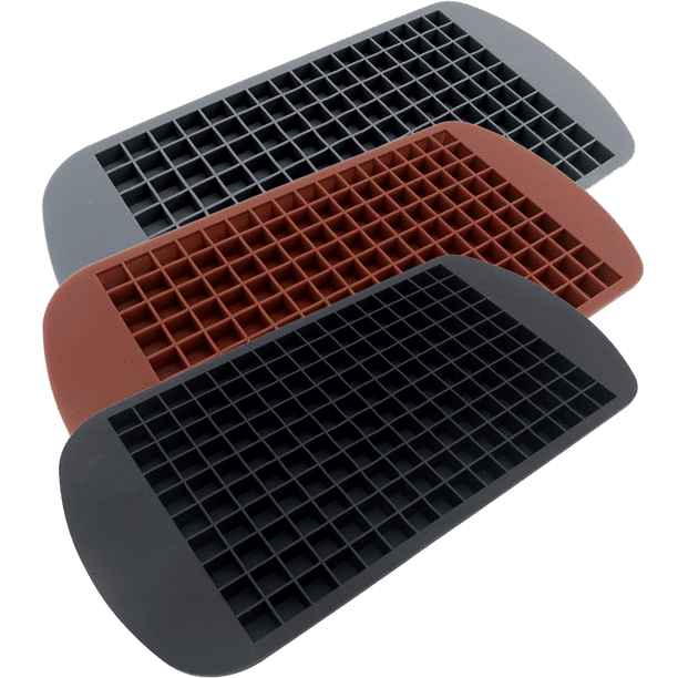 3Pack 160 Mini Ice Cube Trays and Candy Grids Small Ice Maker Tiny Ice