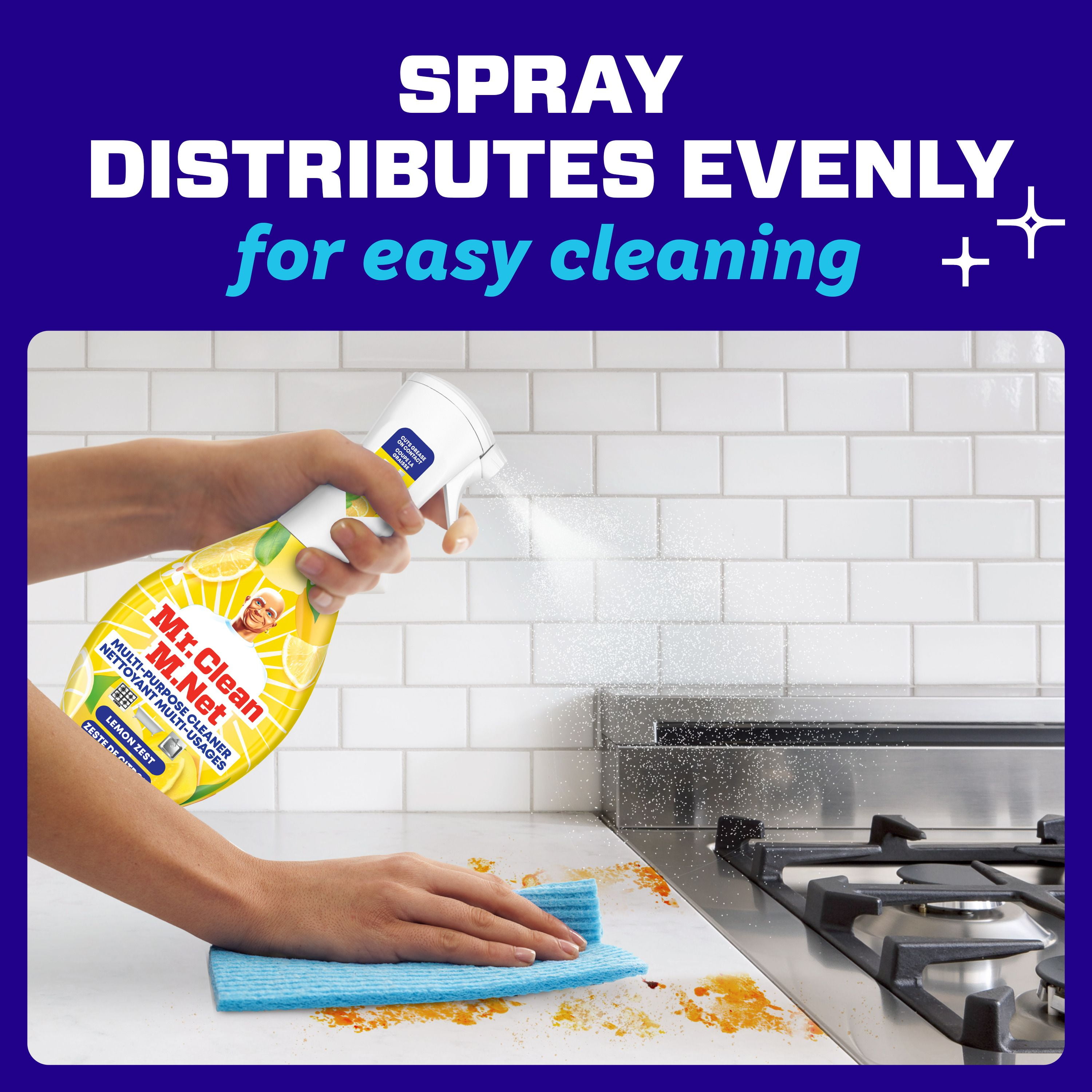 Mr. Clean Clean Freak All Purpose Cleaner Spray, Multi-Surface Cleaning, Lemon Zest Scent, 473 mL