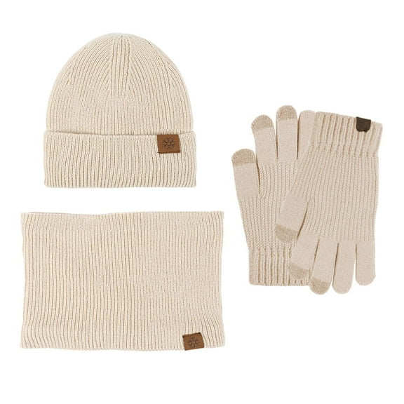 Hat Scarf And Glove Set Women Winter Hats 3 Piece Neck Warmer And Gloves