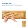 thumbnail image 2 of 2.4GHz Wireless Bamboo Mouse  Keyboard Combo, 32.8ft Range, Easy Setup, Compatible With Multiple OS, 2 of 6