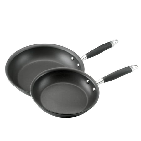 

Advanced Hard-Anodized Nonstick Frying Pan Set 10 and 12 Fry Pans Graphite