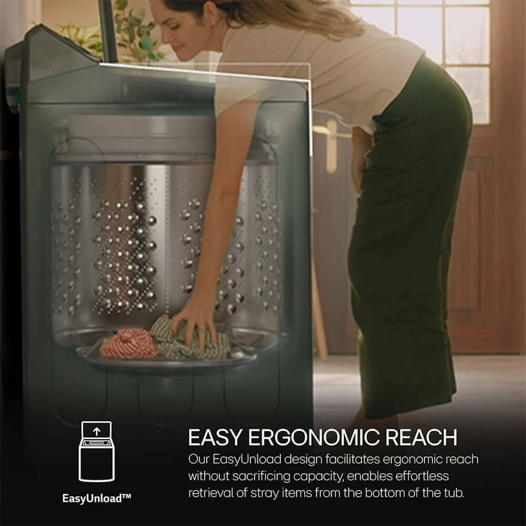 LG WT8400CB 5.5 Cu. Ft. Matte Black Mega Capacity Top Load Washer w/ EasyUnload™
