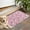 Pink French Bulldog, variant on Poodle Dog and Flower Floral Door Rugs,Washable Non Slip Door Mats Indoor,Decorative Door Mats,Entry Mat Indoor for Entrance,Bedroom,Kitchen,Bathroom,17"x30"
