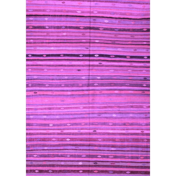 Ahgly Company Indoor Rectangle Southwestern Purple Country Area Rugs, 5' x 7'