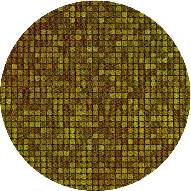 Ahgly Company Tapis de Zone Ronds d'Intérieur Lavables à la Machine, Transitionnels, Rouge Nuit, 4 Pieds Rond