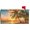 Tropical Beach Pale Trees, variant on Sunset Red Heart Shaped Tree Mailbox Cover Magnetic Waterproof Mailbox Wraps Post Letter Box Decor 21x18 in
