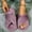 Purple, variant on Cozy Plush Women's Slippers with Cross Strap - Open Toe, Thick Sole, Non-Slip Indoor/Outdoor Comfort in Pink, White, Black, Purple | Soft Fabric, EVA Material, Hand Washable for All Seasons
