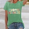 thumbnail image 2 of Trendfront Womens Choose Kindness T Shirts Crewneck Graphic Casual Short Sleeve Loose Fit Tops Trendy Fashion Tee Pullover Daily Outfits, 2 of 5