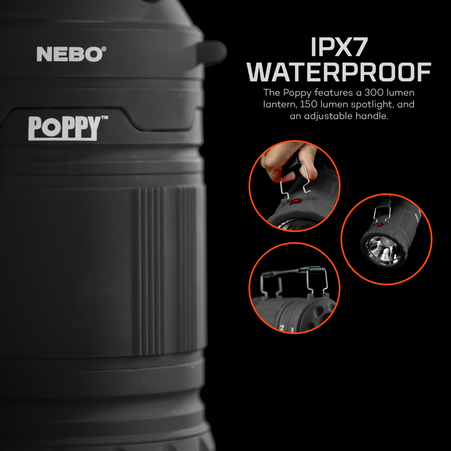 Nebo Poppy 300 Lumen 2-In-1 Lantern photo 7
