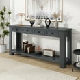 thumbnail image 4 of Console Table/Sofa Table With Storage Drawers And Bottom Shelf For Entryway Hallway(Tan), 4 of 9