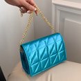 thumbnail image 3 of Bolsa De Hombro Bolso bandolera acolchado con hilo bordado de rombos para mujer (azul) Likrtyny Para Estrenar, 3 of 5