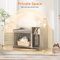 thumbnail image 4 of Studyset Farmhouse Hidden Cat Litter Box Enclosure Cabinet, Wooden Covered Litter Box Cabinet, Cat Furniture with Mark Pad and Storage Shelf, Discreet Indoor Cat House for Hallway, 4 of 7