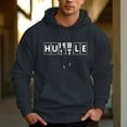 thumbnail image 4 of Men's 330g 100% Cotton  Casual Pullover Drawstring Hoodie With Pocket-odometer pattern, 4 of 15
