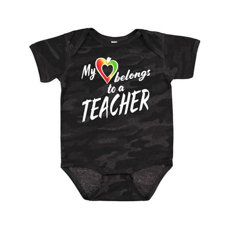 

Inktastic My Heart Belongs to a Teacher Gift Baby Boy or Baby Girl Bodysuit