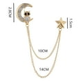 thumbnail image 4 of Broche de estilo retro para mujeres, hombres, broche, camisas, cuello, cadena, Broche Búho -Oro Zulema Trajes Broche, 4 of 6