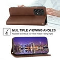 thumbnail image 4 of Dteck Case for Samsung Galaxy A53 5G,Magnetic Leather Card Slots Wallet Case Shockproof Rubber Kickstand Cover with Wrist Strap,Brown, 4 of 8