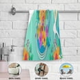 thumbnail image 4 of Happy Easter Bunny Hand Towels 2 PCS, Spring Flowers Colorful Kitchen Towel Ultra Soft and Highly Absorbent,Decorative Fingertip Face Towel for Bathroom Hotel, 28.3"x14.4", 4 of 4