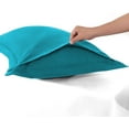 thumbnail image 2 of BedDecor 100% Egyptian Cotton 600TC 2PC Pillow Sham Solid Turquoise Blue King, 2 of 4