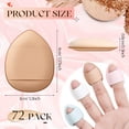 thumbnail image 2 of Esponja de maquillaje Gerrii Finger Poff Puff, 72 unidades (rosa/beige/azul/blanco), 2 of 7