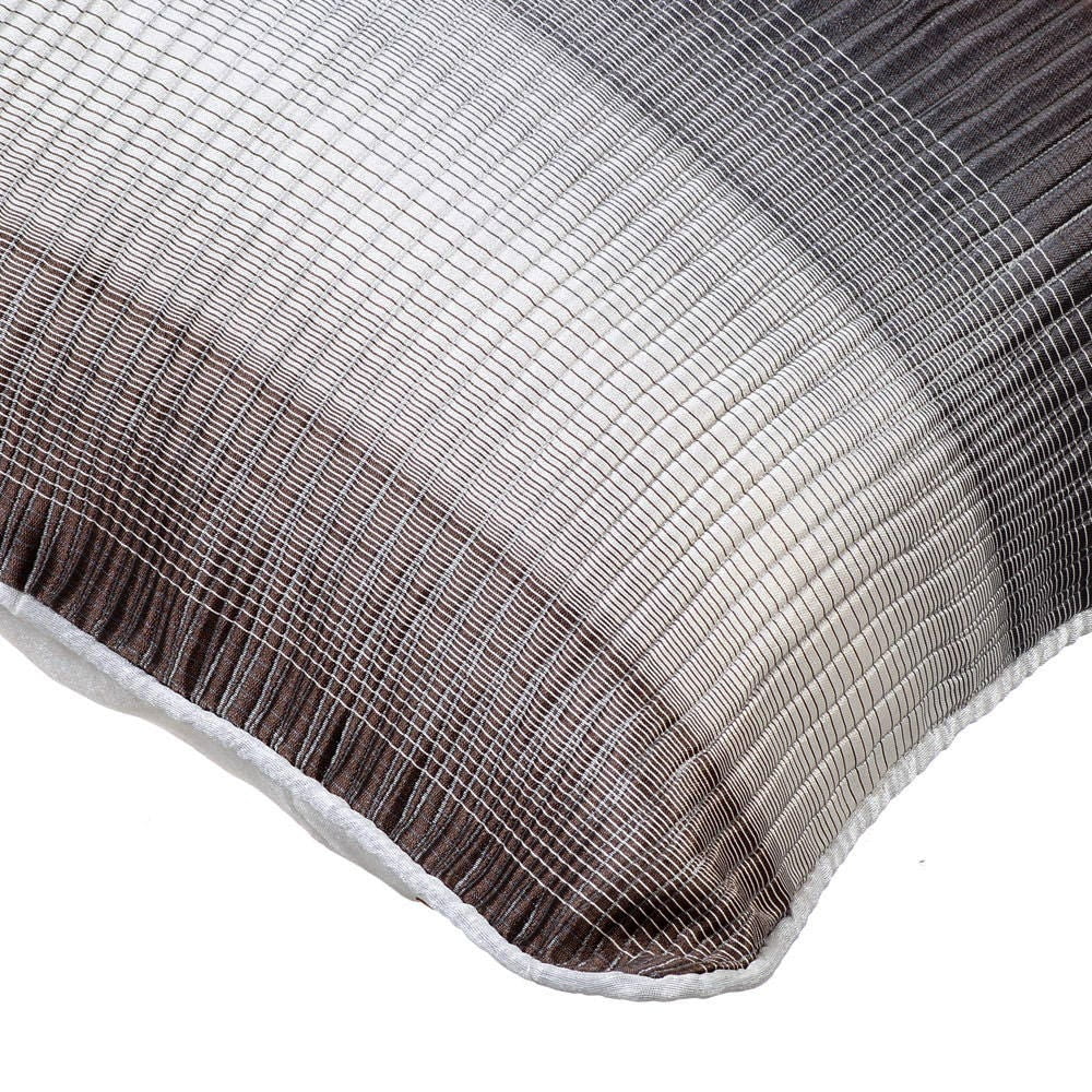 Pillow Case Zip, Decorative Pillow Covers 24x24 inch (60x60 cm) Grey, Silk Throw Pillow Covers, Handmade Pillow Covers, Striped Pillow Shams, Modern Pillow Shams - In Two Minds