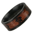 thumbnail image 6 of FRCOLOR Titanium Steel Ring Male Finger Ring Stylish Wood Grain Turtle Pattern Ring, 6 of 7