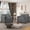 Grey+2, variant on Arouseden 41.7" Grey Oversized Accent Chair with Pillow & Storage Pocket,Upholstered Deep Seat Single Sofa,Chenille Armchair for Living Room