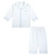 thumbnail image 3 of Conjunto de pijama de Seersucker para bebé, ropa de algodón 100%, informal, de manga larga, color blanco, venta al por mayor, 3 of 4