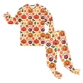 thumbnail image 6 of 7-8 Years Kids' Sibling Matching Halloween And Holiday Pajama Sets Fall Winter Loungewear Set, 6 of 9