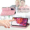 thumbnail image 3 of Dteck Case for Samsung Galaxy S20 FE 5G,Magnetic Leather 7 Card Slots Zipper Wallet Case Shockproof Rubber Kickstand Cover with Wrist Strap for Galaxy S20 FE, Pink, 3 of 7