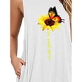 thumbnail image 3 of Uhndy Women's Plus Size Sleeveless Swing Mini Dresses Summer Beach A Line Sundress #4 White 6XL, 3 of 3