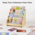thumbnail image 3 of Shoreew Greeting Card Display Stand High Stability Easy to Install Multipurpose 4-Tiered Wooden Organizer Rack Photos Brochure Holder, 3 of 7